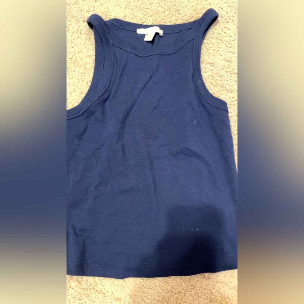 Loose Navy Blue Tank Top